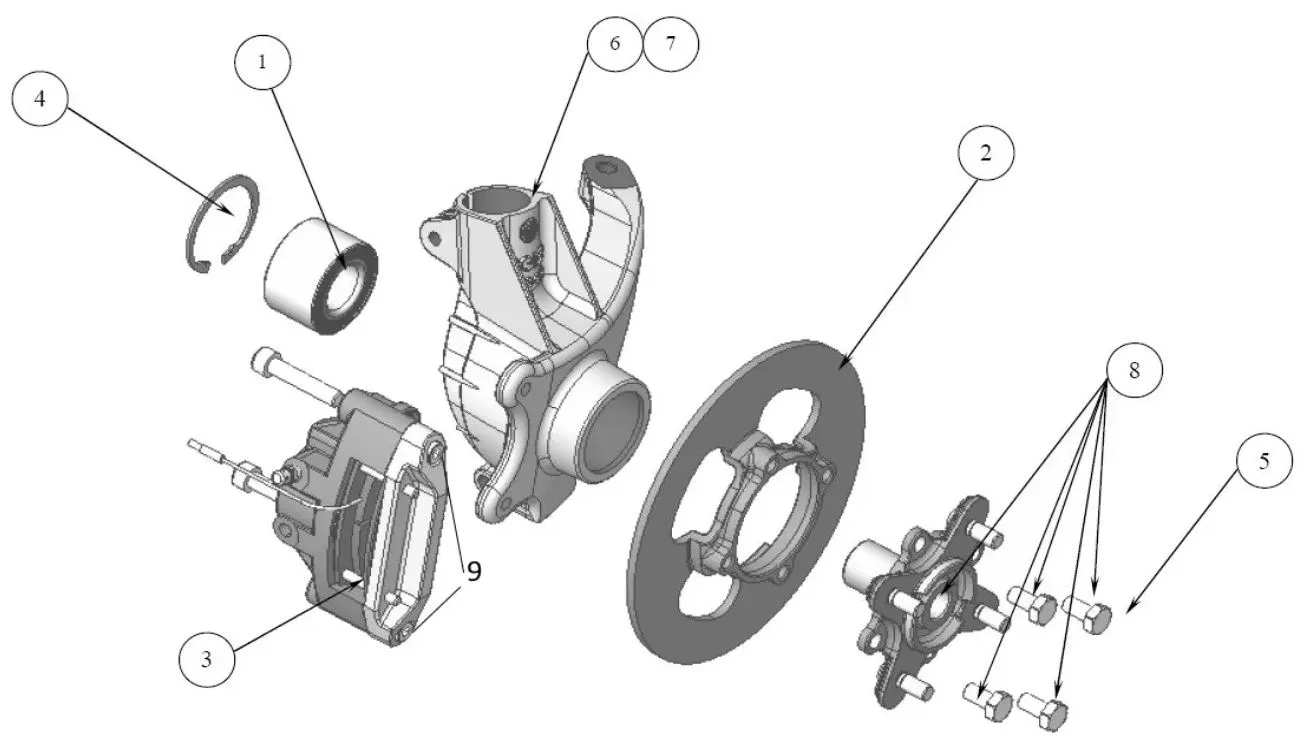 Priekinis stabdžių diskas Ligier X-Too / MAX / R / S / RS (Ø 210mm)
